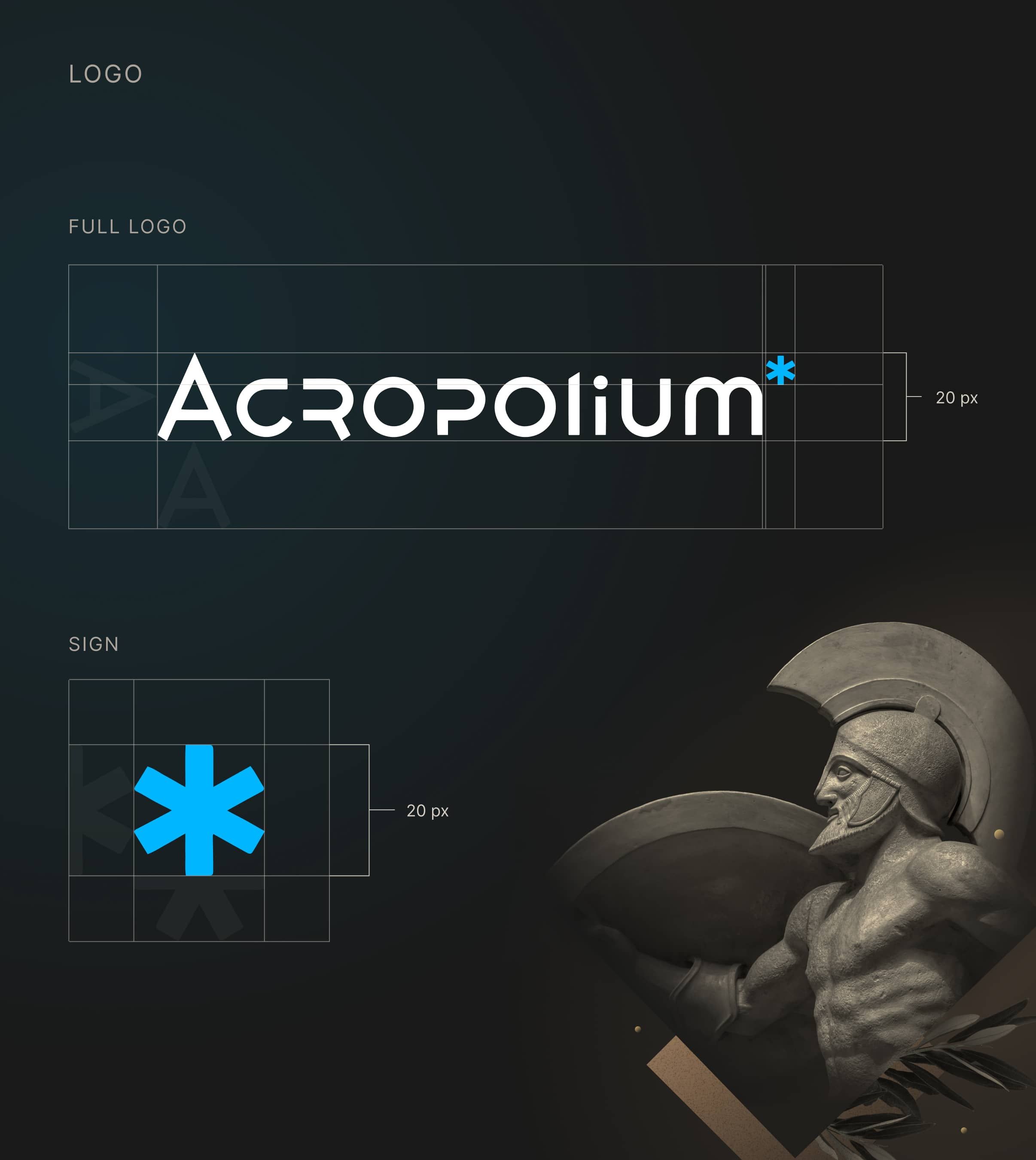 Acropolium logo visual identity