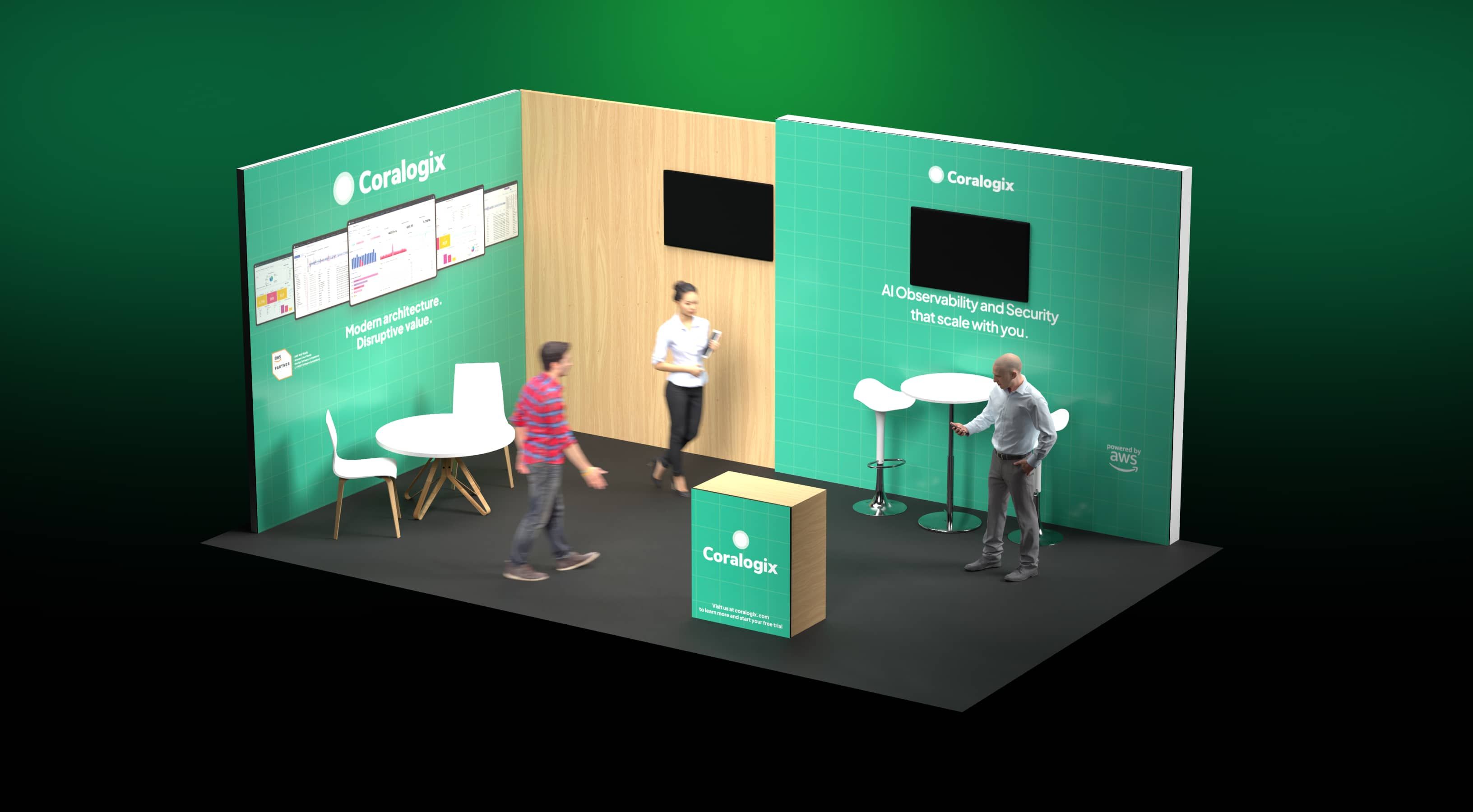 Coralogix booth design 
