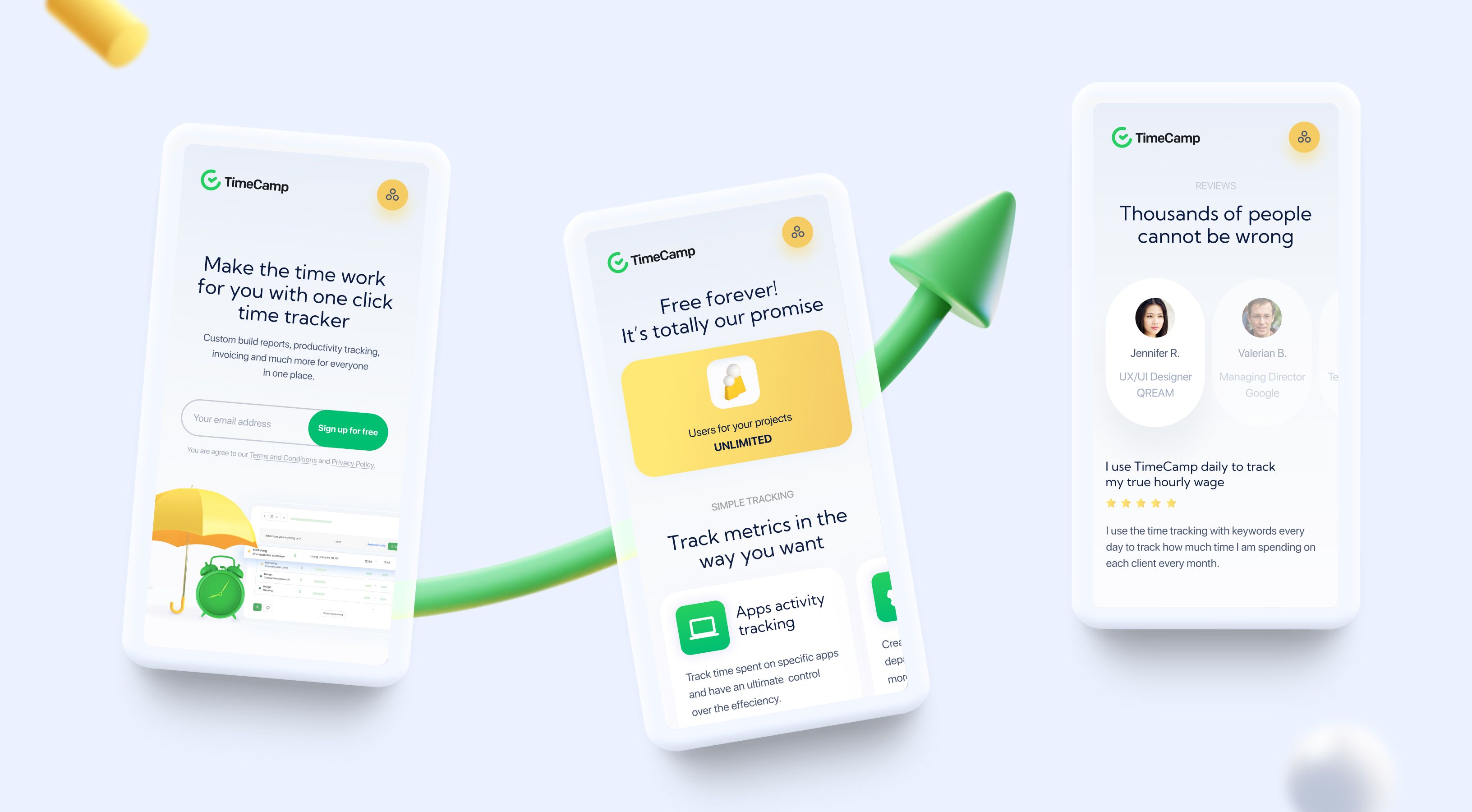 Time Camp website responsive