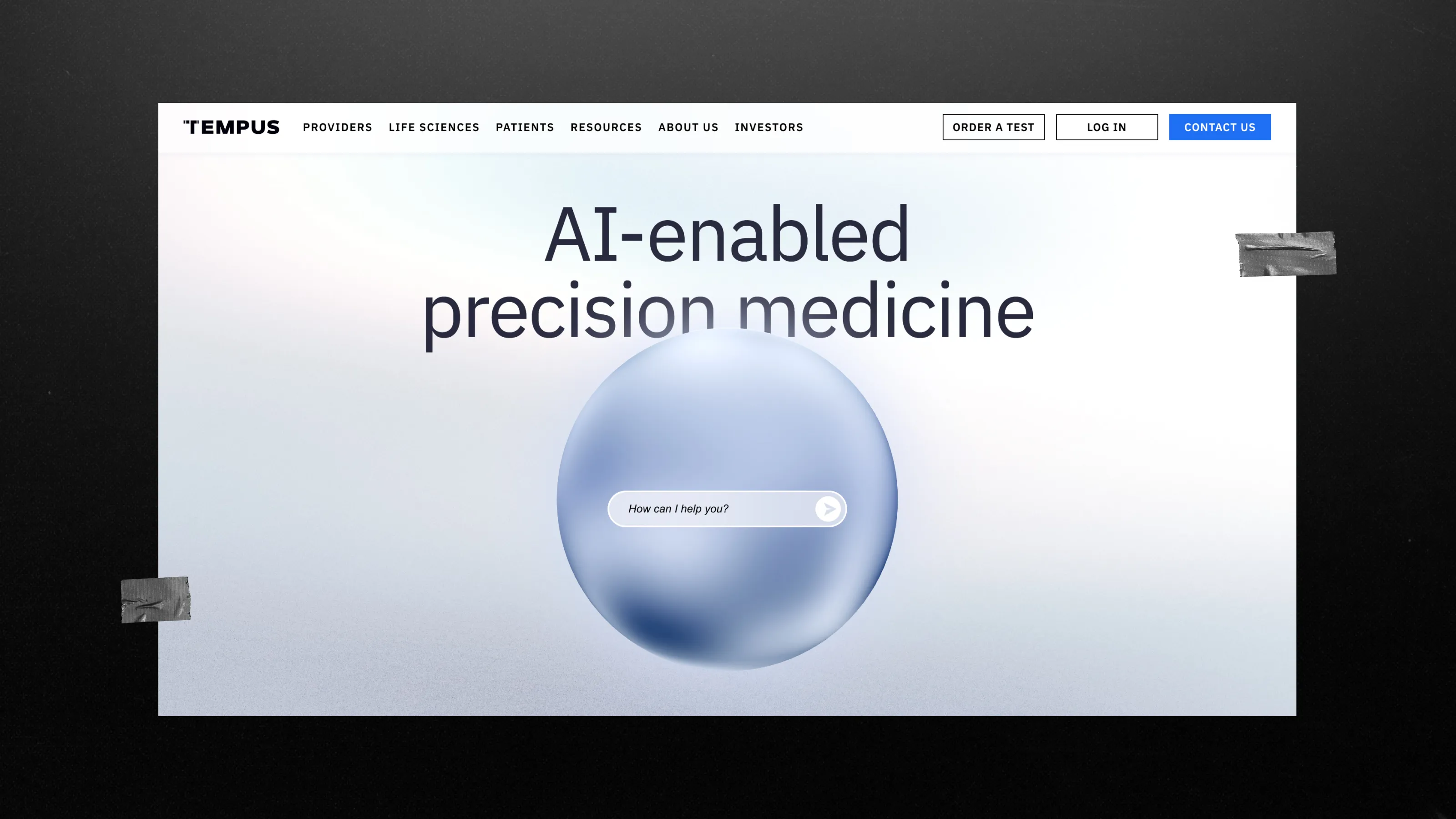 screen of the Tempus website