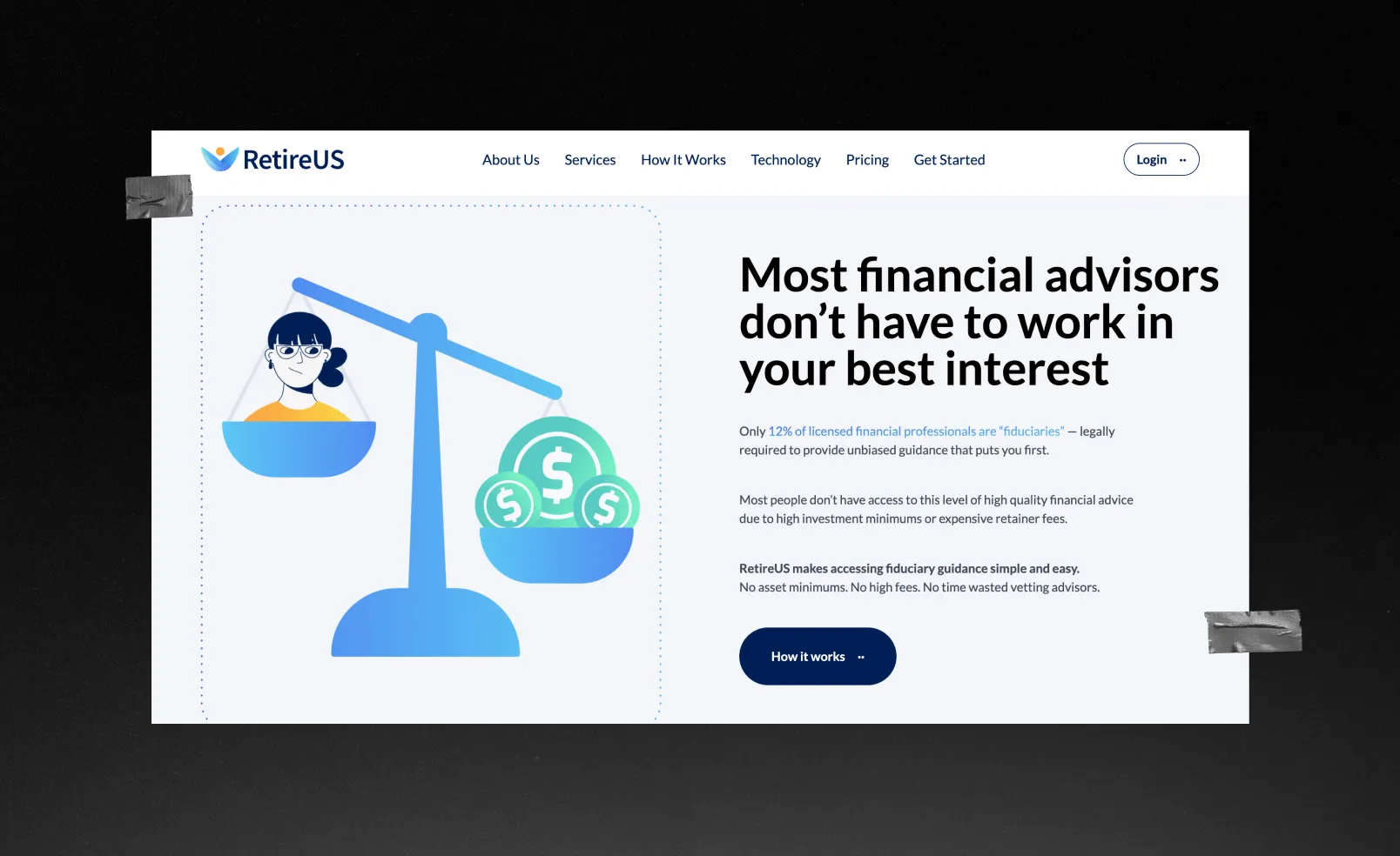 Educational content on the Retire US website