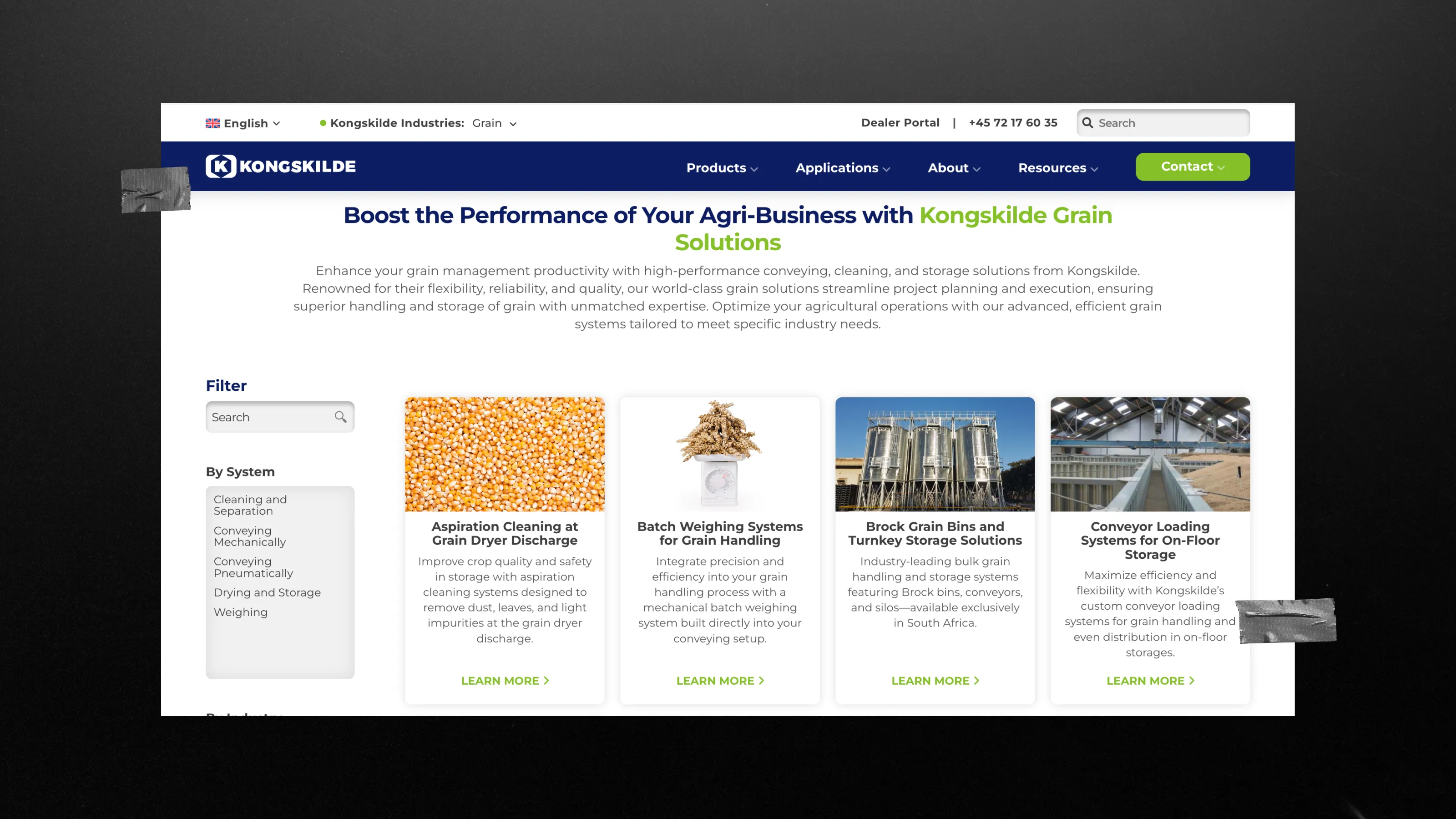 Kongskilde application pages renamed from solution pages to match buyer search language