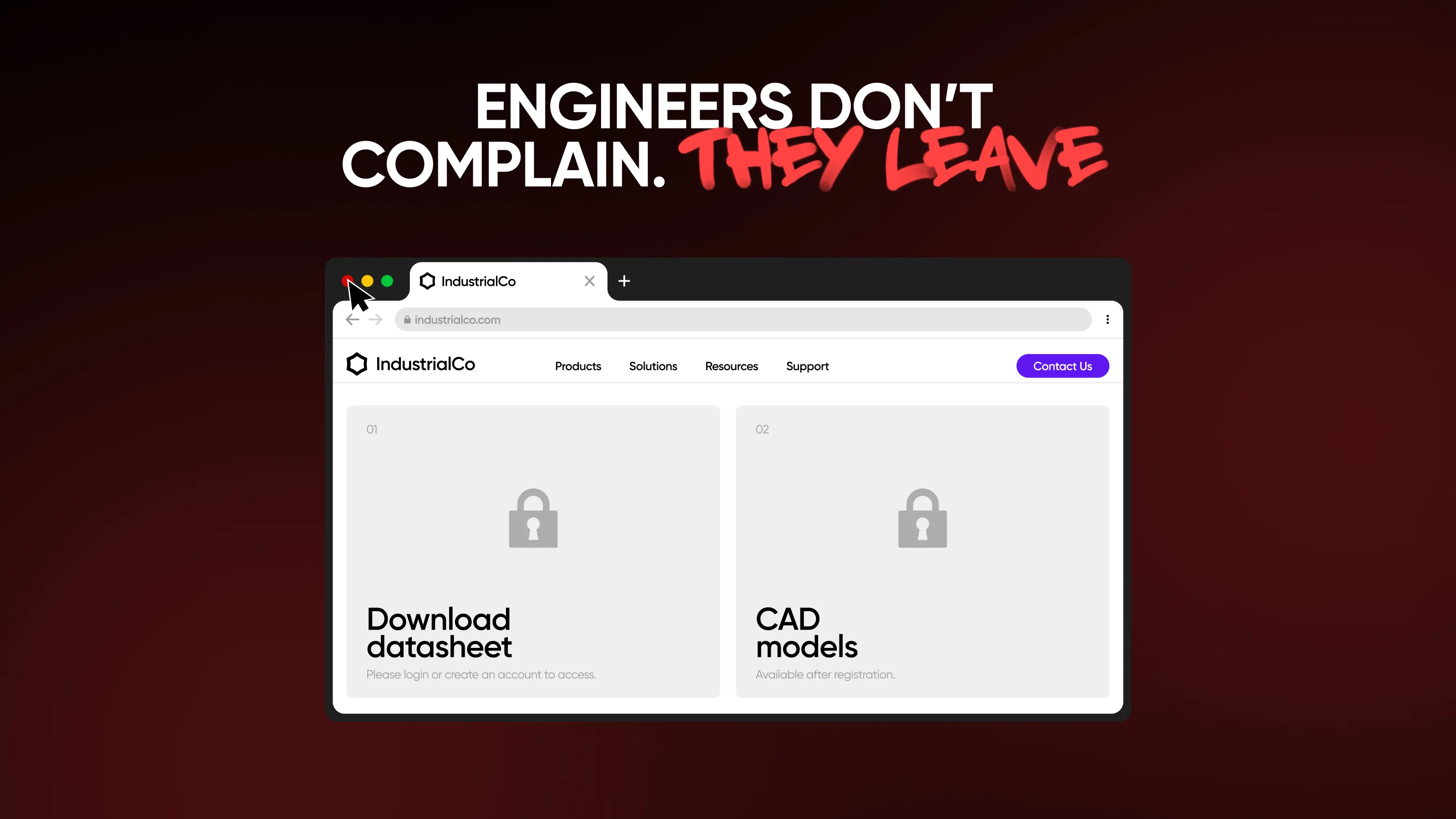Engineer closes tab after failed search 