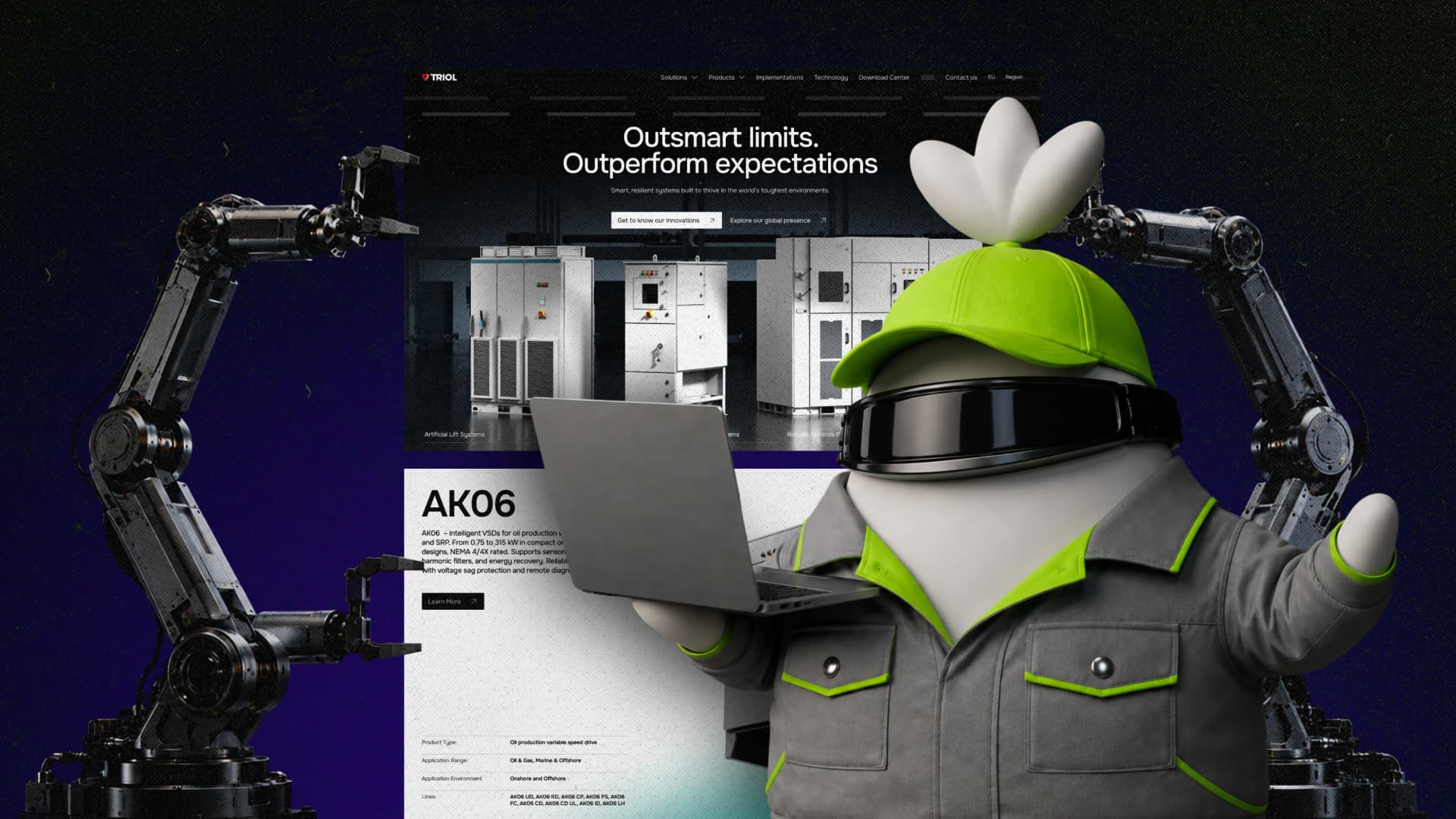 Manufacturing website design hero that helps buyers find specs, trust signals, and RFQs fast