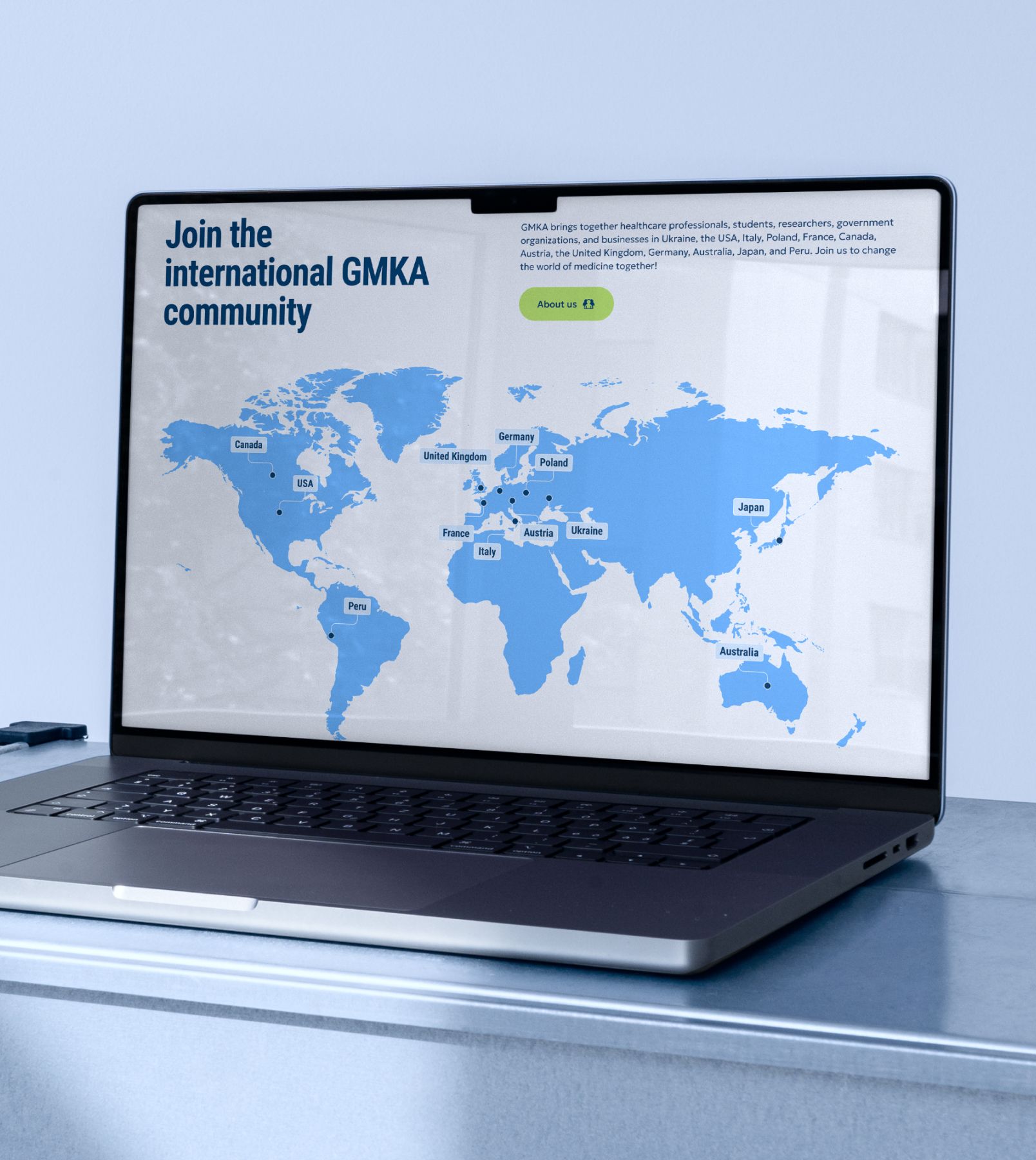 GMKA website screen UX/UI