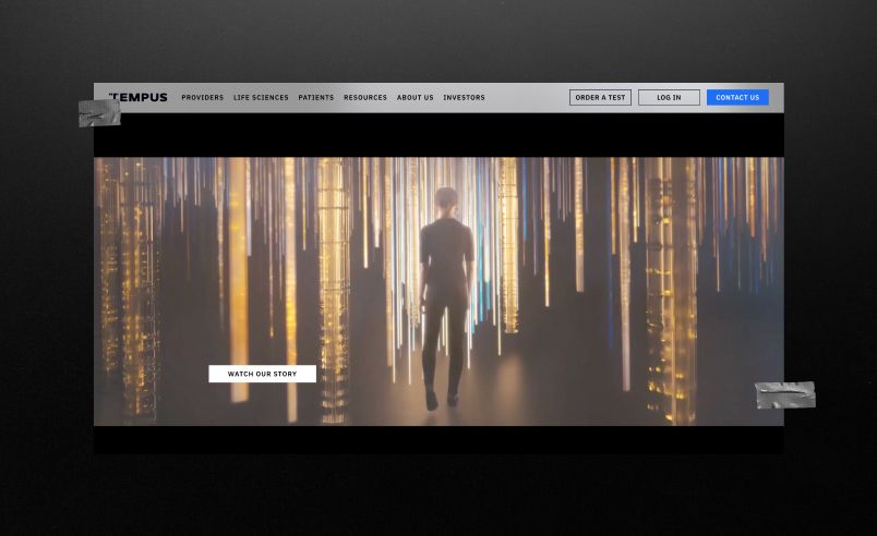 “Watch Our Story” section on the Tempus website