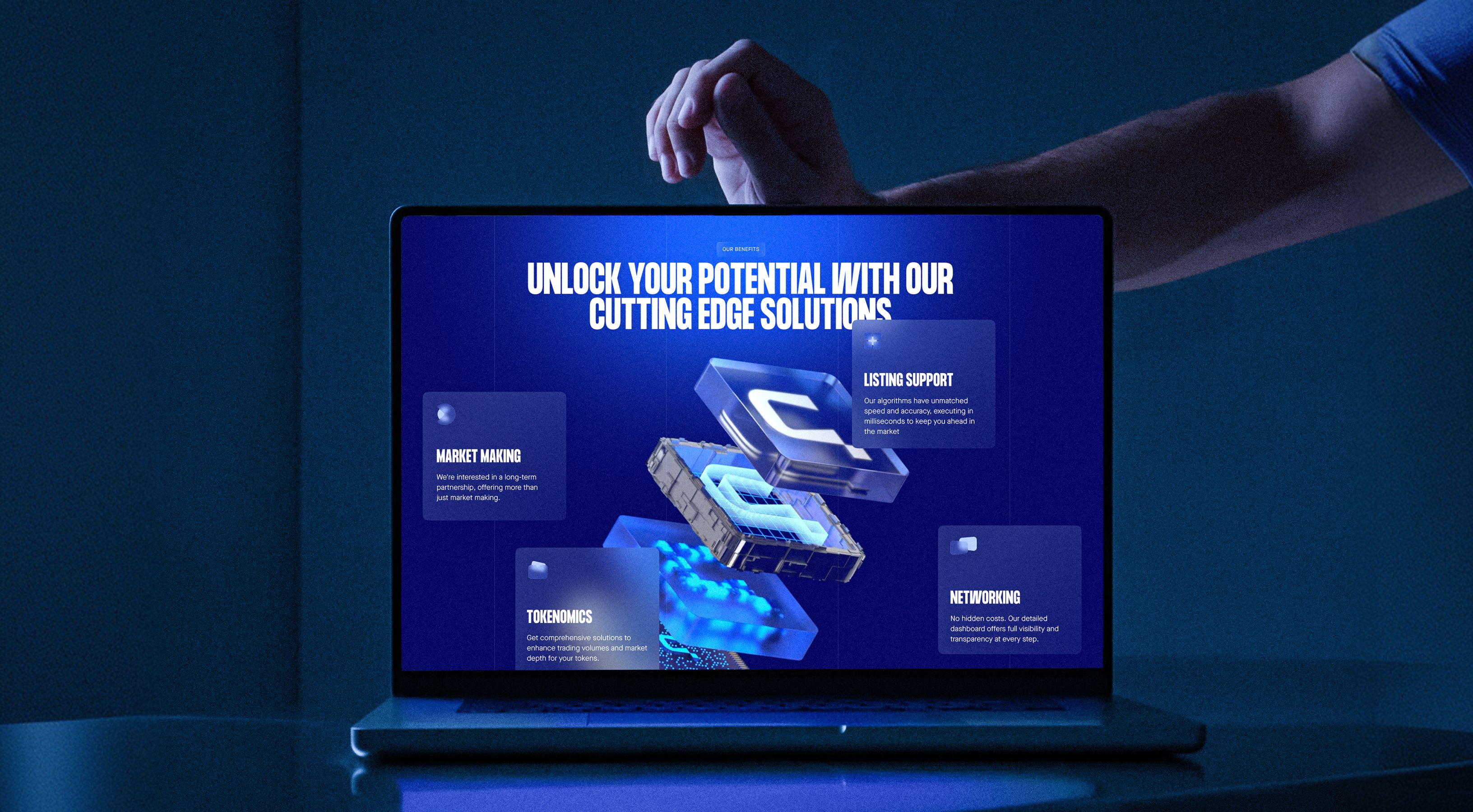 homepage design for Web3 brand Cicada