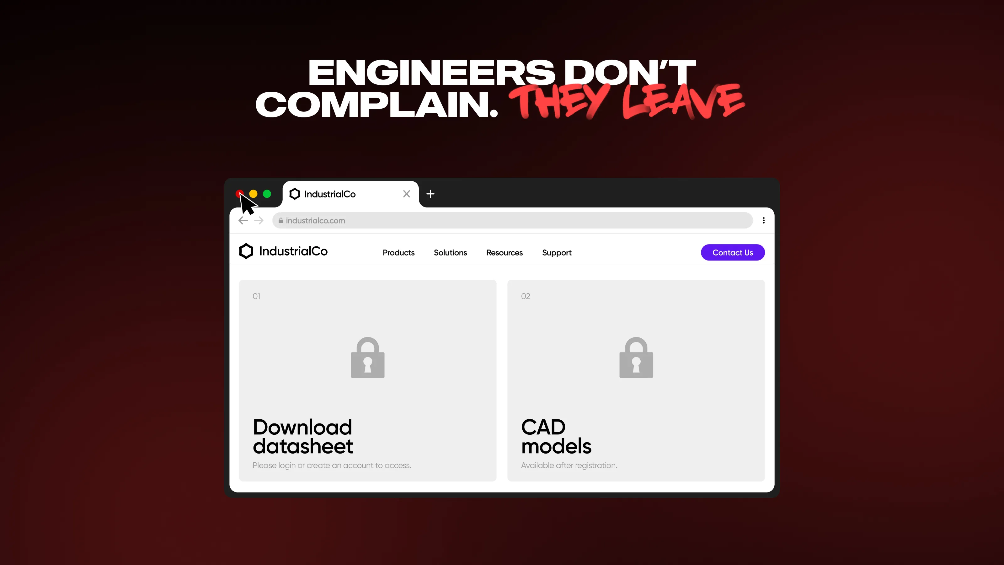 Engineer closes tab after failed search