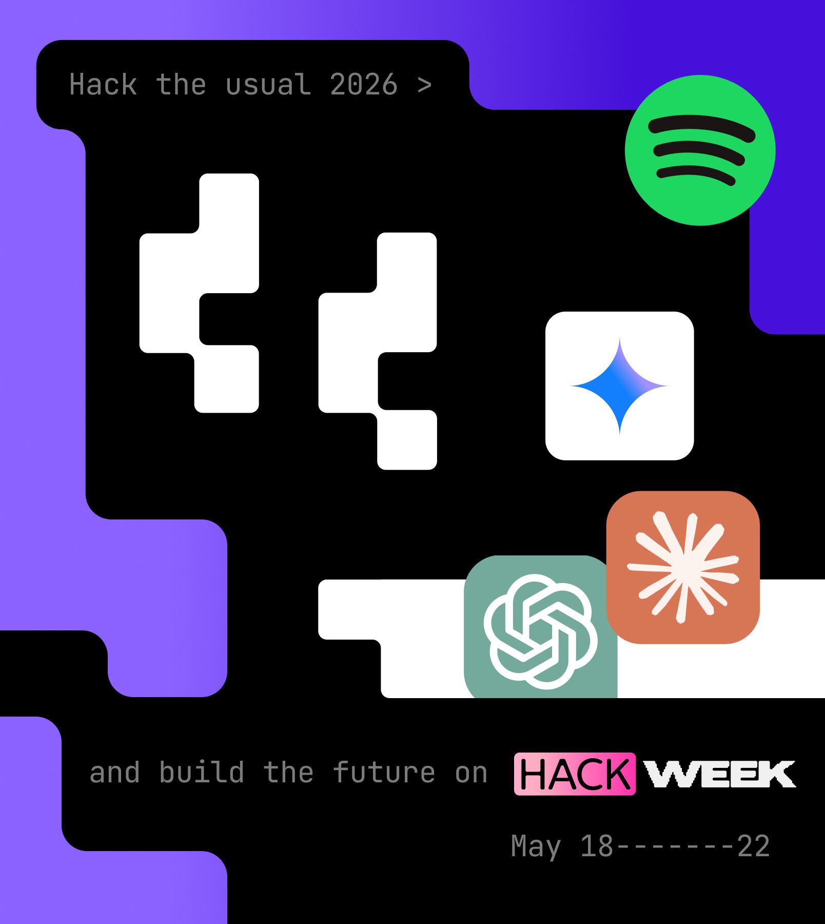 Our core idea was to visually turn Hack Week into an invitation