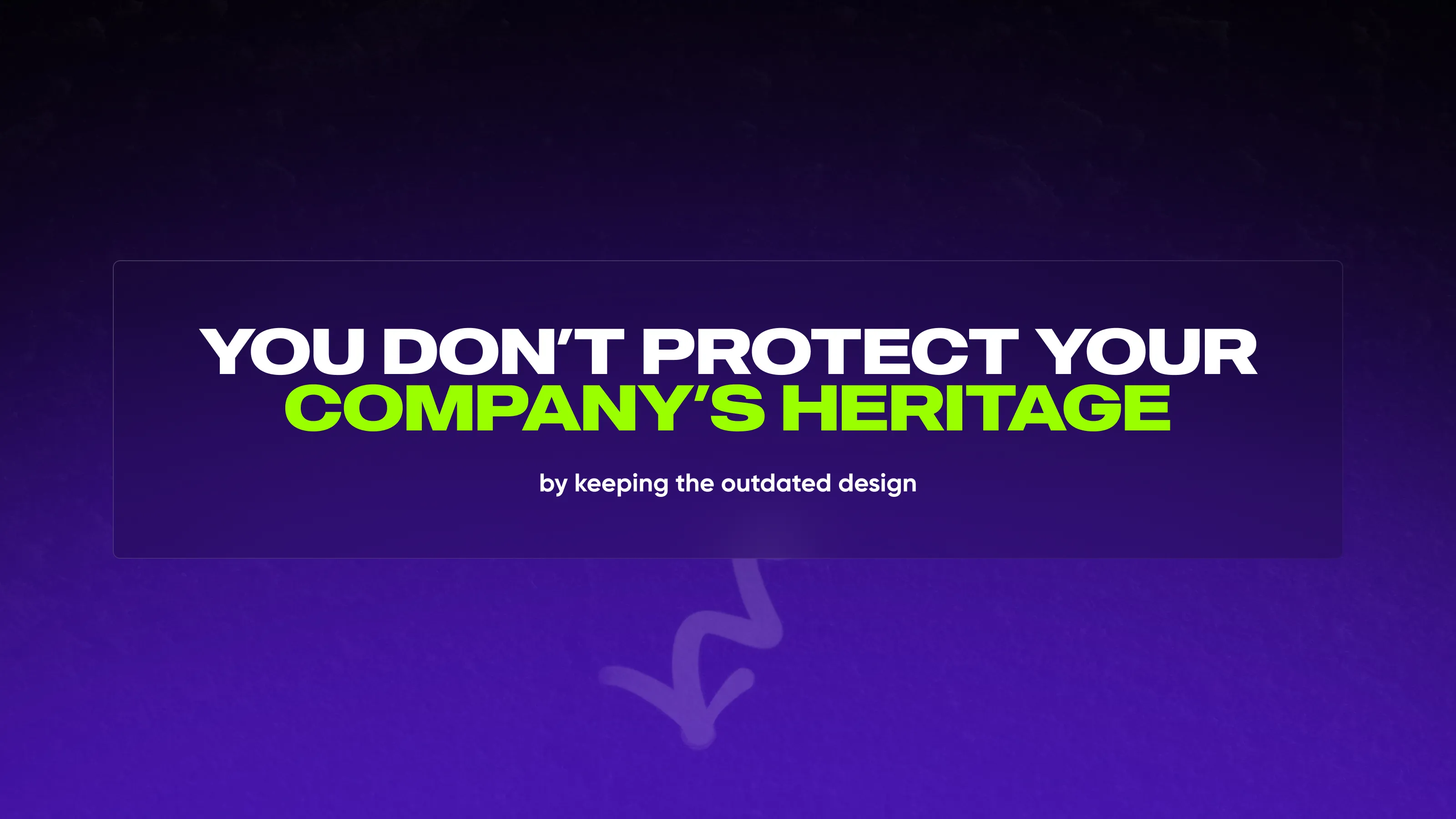 Heritage doesn’t mean outdated design