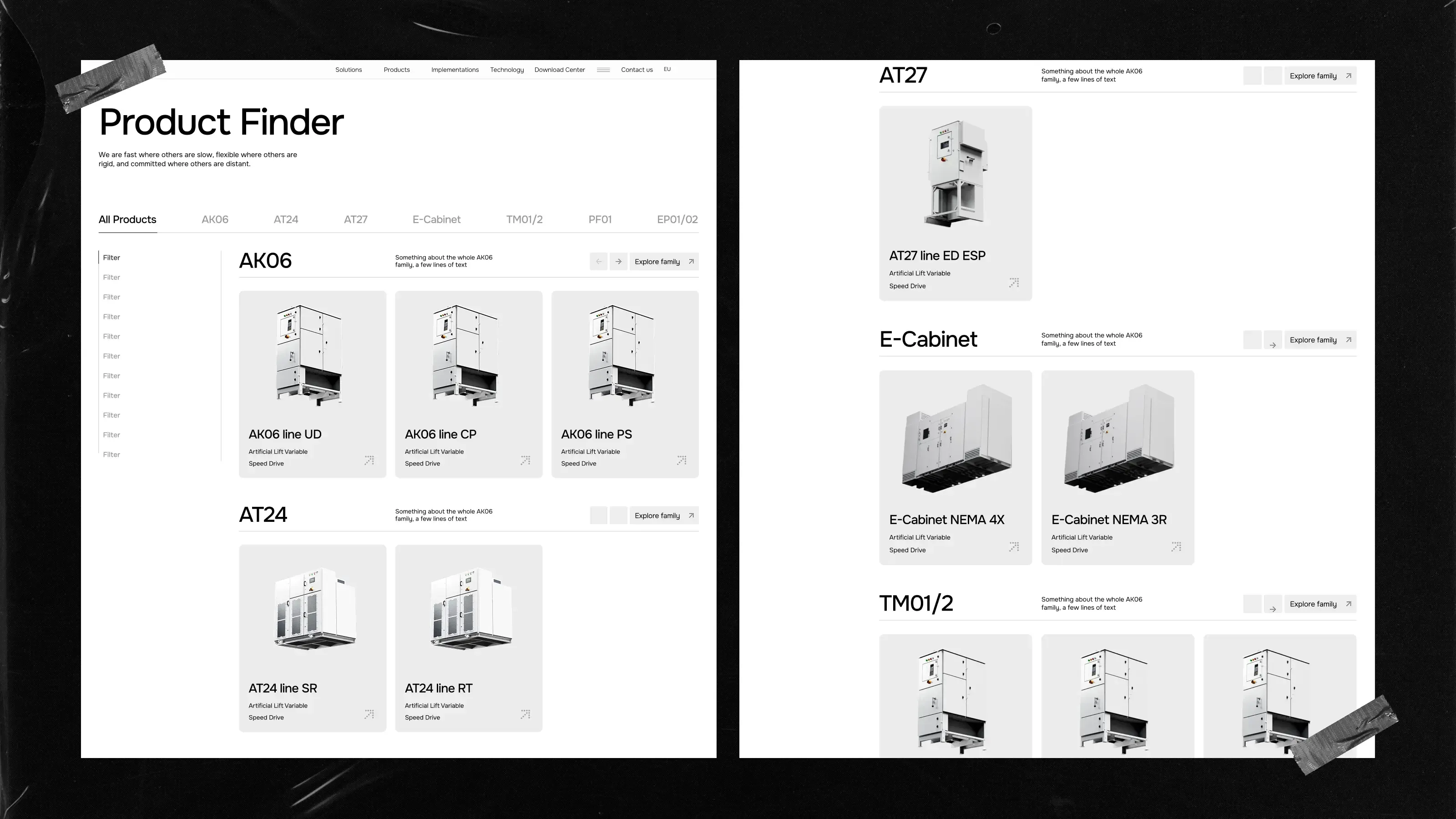 Product filtering for Triol’s website