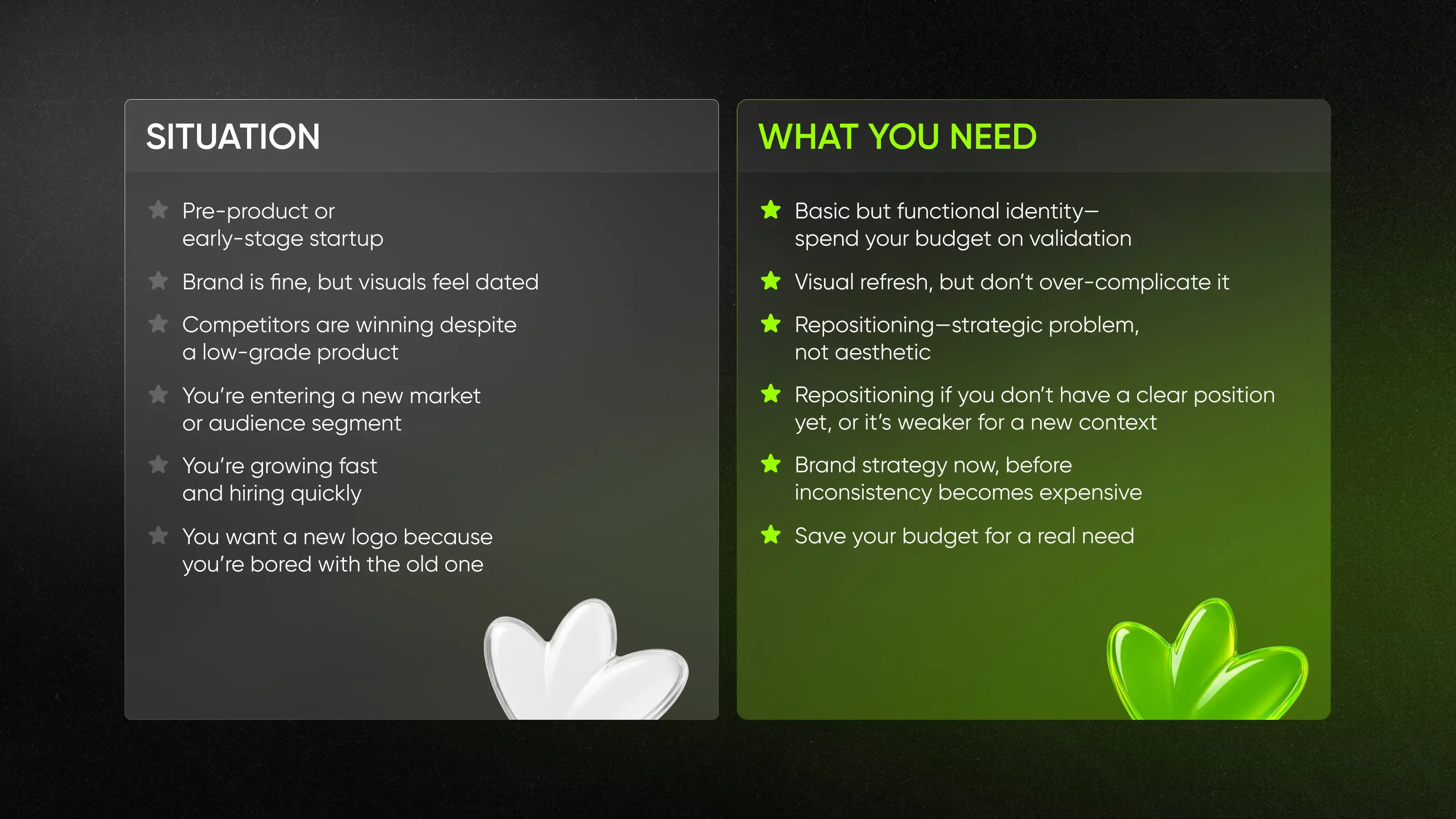 The difference between redesign and repositioning