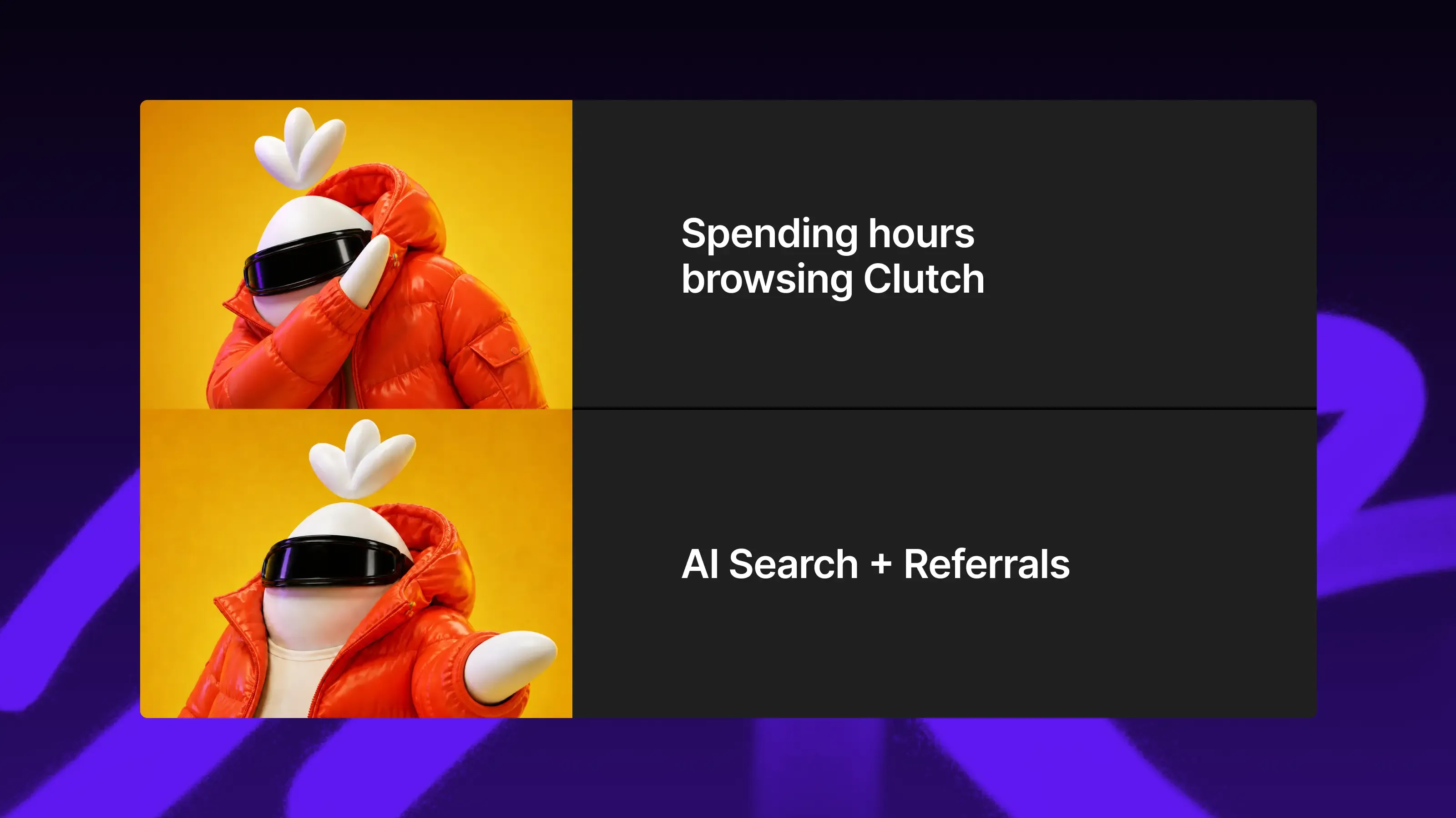 AI search and referrals instead of clutch when choosing an agency